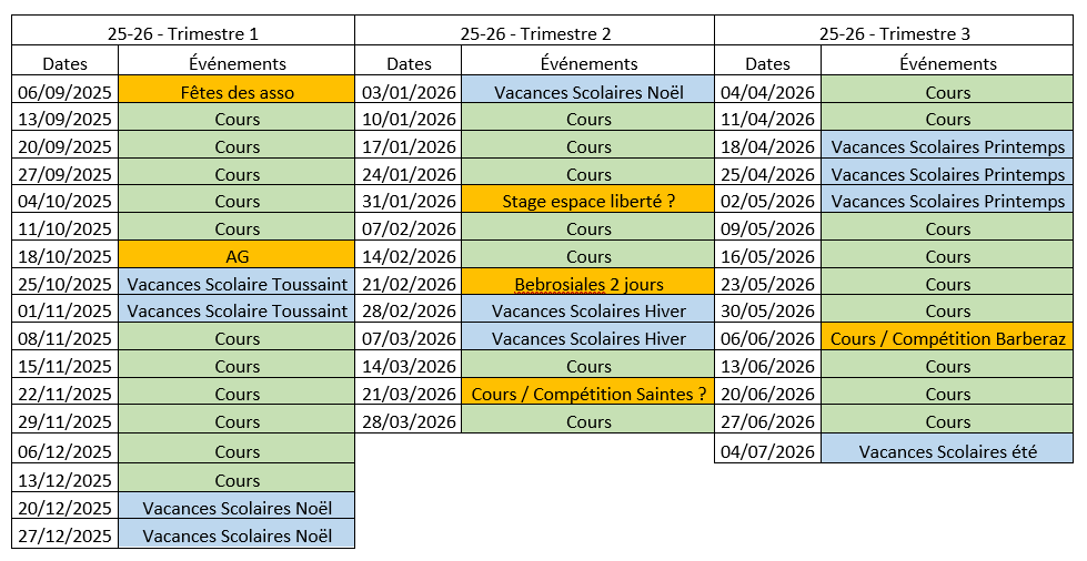 Calendrier 25 26